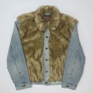 Levi's Premium Oversized Faux Fur Trucker Jacket-Size L New